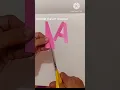 Letter A cutting with paper