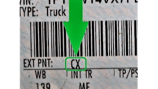 How to find your FORD paint code