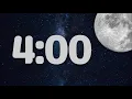Download Lagu 4 Minute Timer with Calm Piano Music | Fun Moon Timer with Music for Classroom | Piano Alarm at End