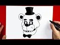 How to Draw FREDDY FIVE NIGHTS AT FREDDY S