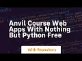 Anvil course web apps with nothing but python free