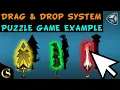 Drag and Drop System in Unity - Puzzle Game Example PC and Mobile
