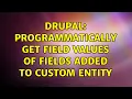 Drupal Programmatically get field values of fields added to custom entity