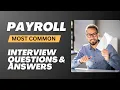 Payroll Interview Questions and Answers for 2026