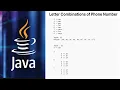 Letter Combinations of Phone Numeber Coding Problem Java