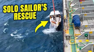 Solo Sailor’s Rescue by Oil Tanker in Indian Ocean |  Sailing Aquarius Around The World | Sailboat