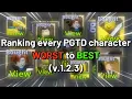 Ranking every PGTD character v 1 2 3