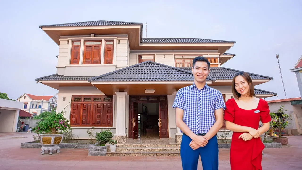 Thiết kế biệt thự hiện đại 2 tầng “basic” mà tinh tế tại Hải Dương