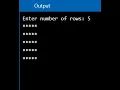 C program to Print Square Star Pattern Pattern Basics