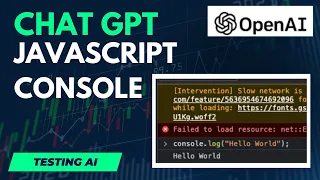 Using Chat GPT as a Javascript code console Testing AI