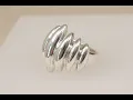 Vintage Sterling Silver Brutalist Statement Ring of Danish Design Georg Jensen Style 1960s