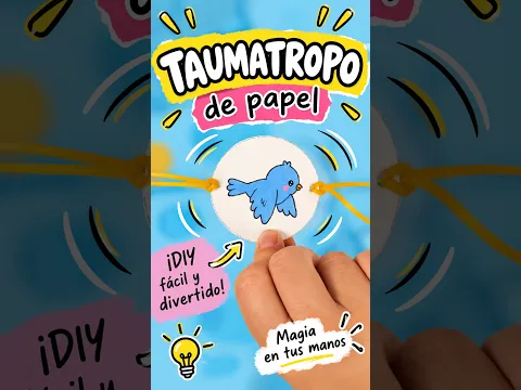 Taumatropo | Juguete óptico | Pajarito manualidad #manualidadescreativas  #papercraft #craftideas