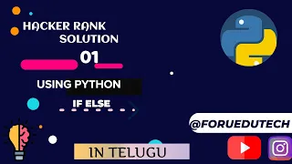 Python If-Else Hacker-rank solution In telugu