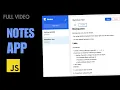 Build a Stylish Notes App with Dark Mode Smart Bullets HTML CSS JavaScript