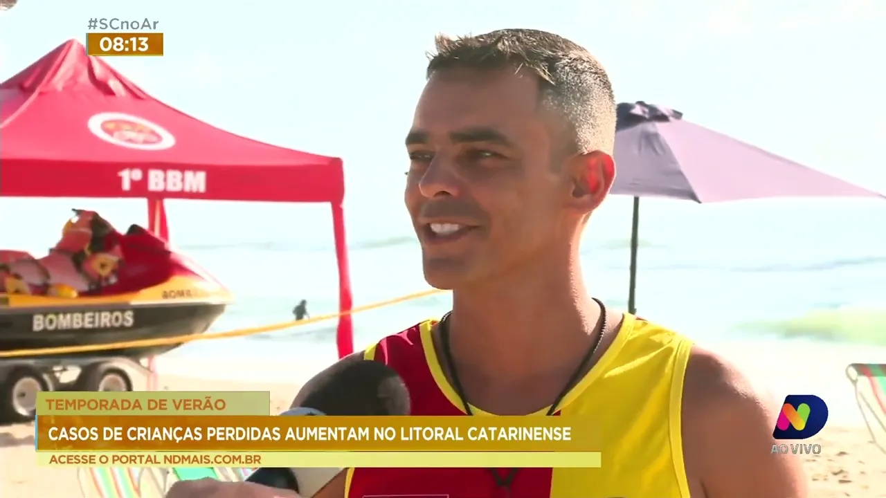 Salva-vidas alertam para o cuidado com as crianças nas praias catarinenses