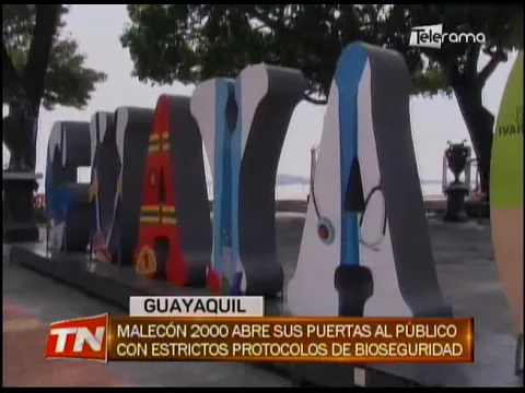Malecón 2000 abre sus puertas al público con estrictos protocolos de bioseguridad