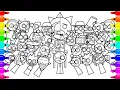 Incredibox SPRUNKI Coloring Pages - Phase 2 vs Phase 1 Satisfying Coloring all SPRUNKI