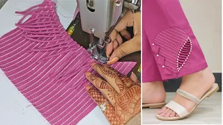 Latest and modern look trouser design// कोई जवाब नहीं इस डिजाइन का very simple & easy trouser design