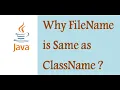 Why FileName is same as ClassName in Java Cecret Point