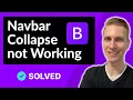 Navbar Collapse not Working in Bootstrap 5 SOLVED