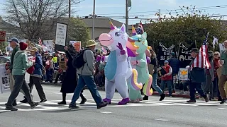 High Energy No Kings Protest in Front of the Humboldt County Courthouse