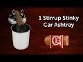 1 Stirrup Stinky Car Cigar Ashtray - Stainless