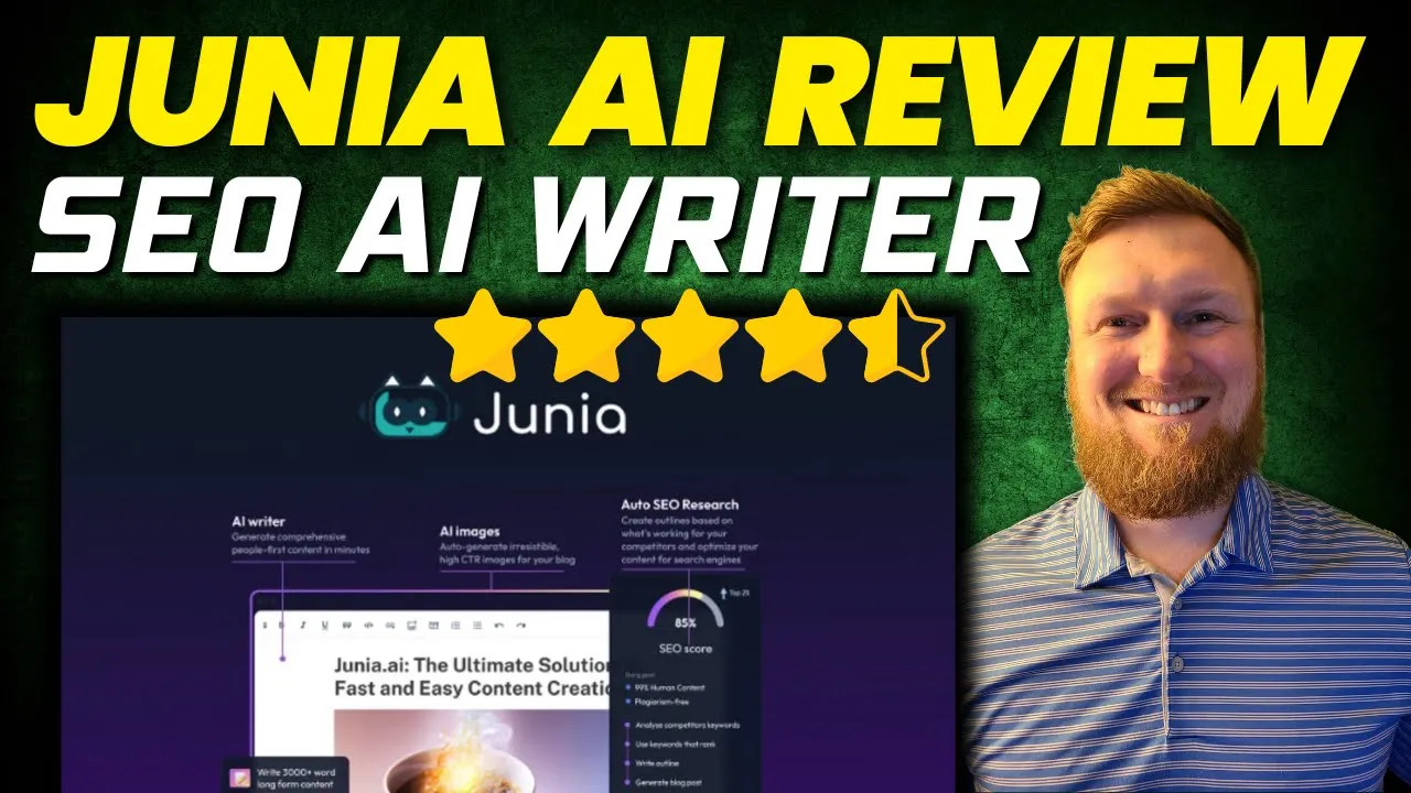 Outline Video Junia AI Review: Generate High Ranking Articles with AI (AppSumo LTD)