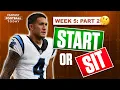 Week 5 Start Sit Advice Part 2 Sneaky Starts Players to BENCH 2025 Fantasy Football