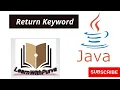 Return Keyword Return Value Core Java Basics