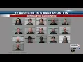 17 arrested in sting operation