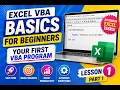 Excel VBA Basics for Beginners Your First VBA Program Lesson 1