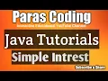 Java Tutorials How to Calculate Simple Interest in Java Paras Yadav