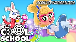 Alice (Ms. Booksy) in Wonderland 📚 Ms. Booksy's Cartoons for kids | Cool School