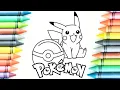 How to draw Pikachu coloring pages pokemon coloring pages coloring