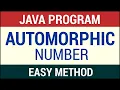 Automorphic Number Easiest Method Java Program