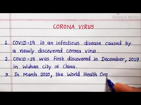 Download MP3 How to write an essay on Corona virus(COVID 19) in english | 10 lines essay | Good handwriting