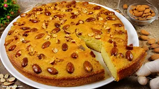 الهريسة السورية الأصلية عالأصول، سر الطراوة والطعم مثل محلات الحلويات #هريسة