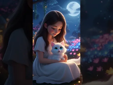 Alone girl with cat #shorts