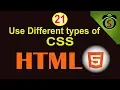 CSS Tutorial for Beginners Full Inline Internal External CSS in HTML HTML tutorial 21