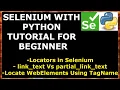 LinkText and PartialLinkText locators in Selenium Selenium with Python Tutorial For Beginners