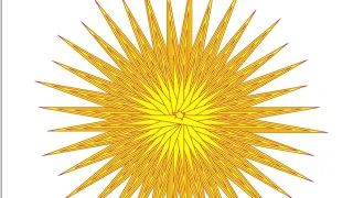 Make a Sun with using python import turtle codes