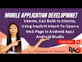 Intents-Call Built-in Intents-Using Implicit Intent To Open a Web Page in Android Studio