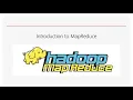 MapReduce Concepts Apache Hadoop Part 1