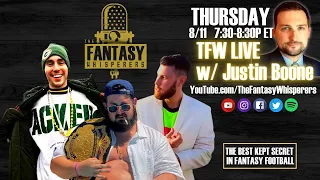 Busts Breakouts and Sleepers with Justin Boone TFW LIVE Ep 303 Fantasy Football 2022