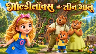 Goldilocks & three Bears गोल्डीलॉक्स और तीन भालू  #goldilocks #threebears