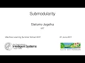 Submodularity - Stefanie Jegelka