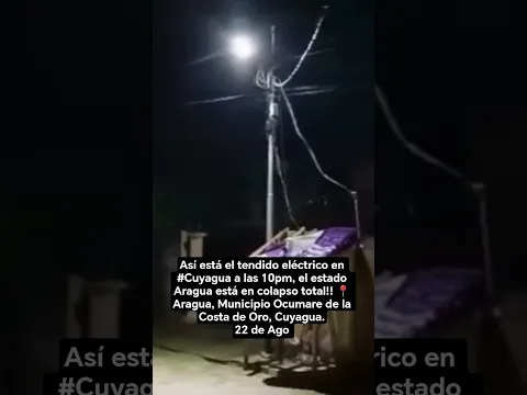Cuyagua quedo sin electricidad debido a la explosión de transformadores y cables.. 22 agosto