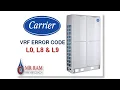 CARRIER VRF ERROR CODE L0 L8 L9 ENGLISH