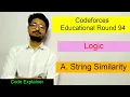 String Similarity Educational Codeforces Round 94 CODEFORCES