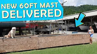 End of a Saga?? NEW MAST Delivered for our Leopard 45 Catamaran! | Trinidad & Tobago